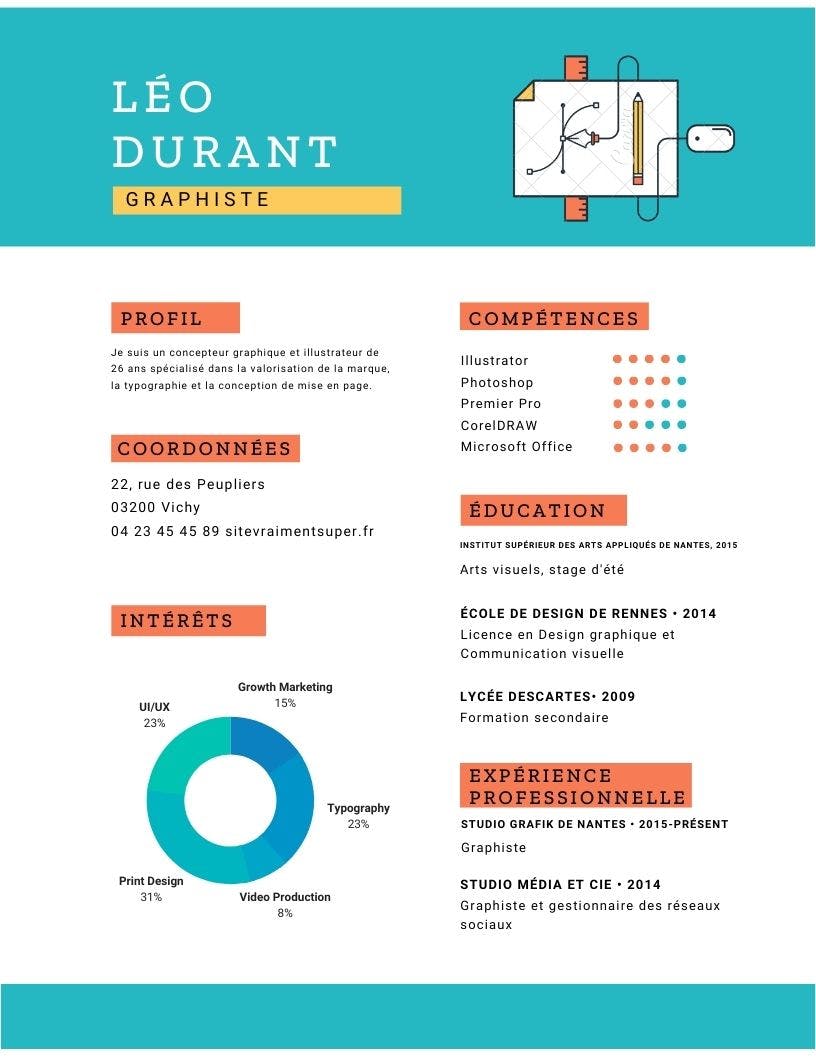 modèle de CV graphiste