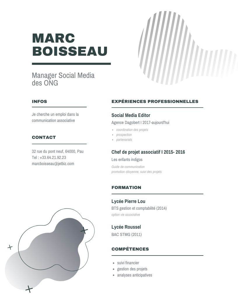 Exemples de CV pour Community Manager - Cadremploi