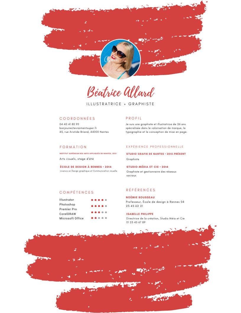 modèle CV graphiste