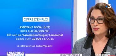 Vu sur France 3 Ile-de-France : le métier de conseiller pénitentiaire d’insertion et une offre d'emploi très spéciale pour un profil social