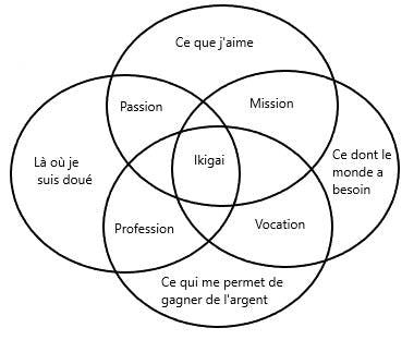 Schéma de l'Ikigai