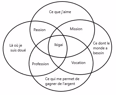 Schéma de l'Ikigai