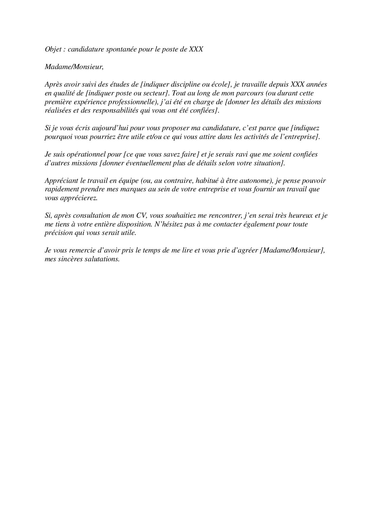 Lettre de motivation pour candidature spontanée : 2 bons exemples et