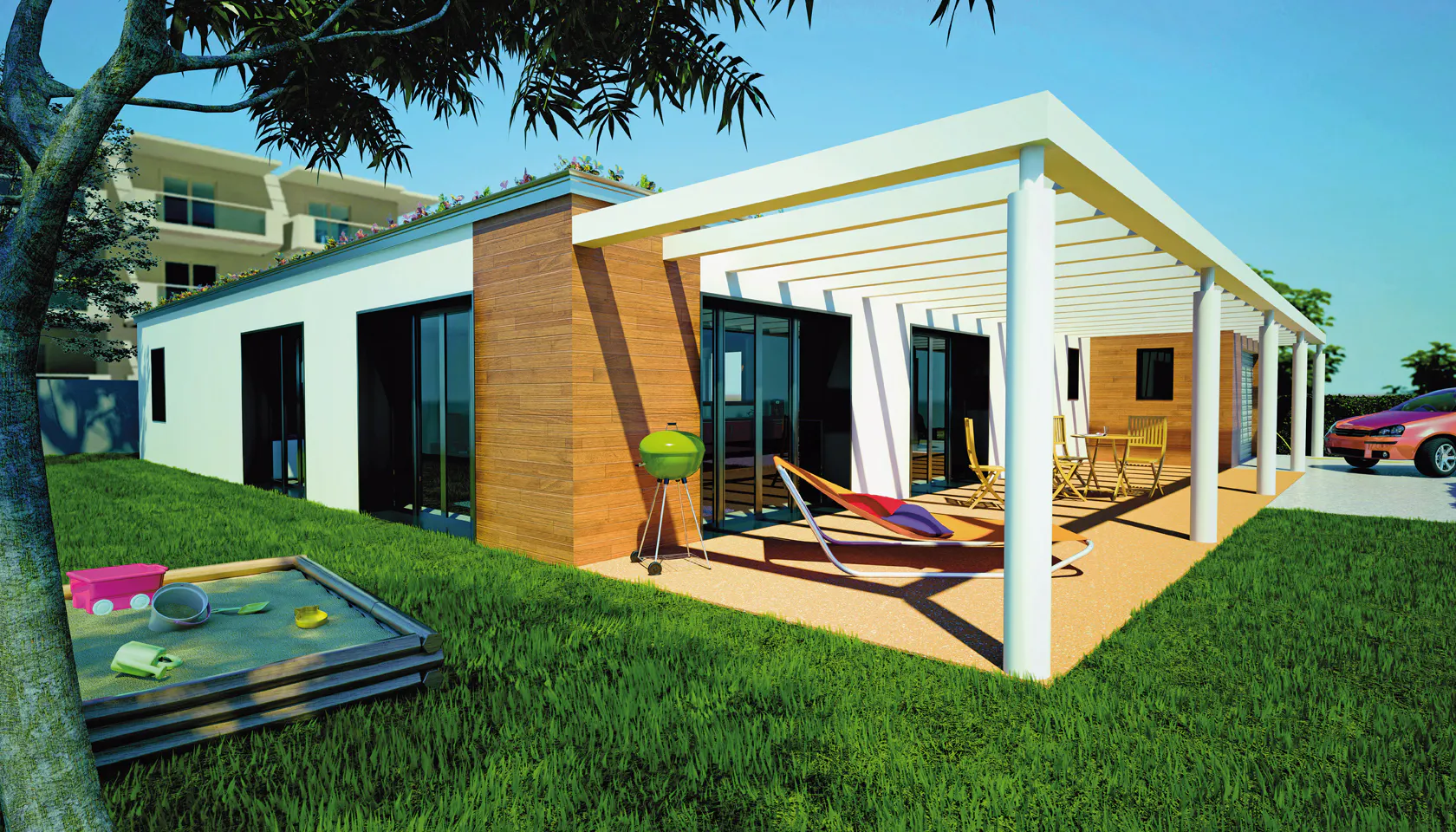 Une maison individuelle à énergie positive